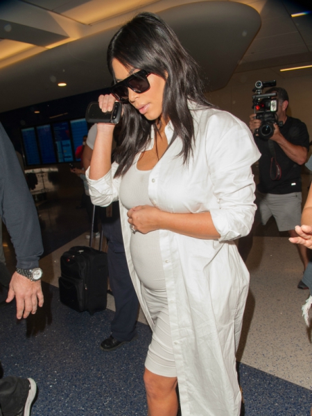Kim Kardashian ikinci hamileliği sırasında Los Angeles'ta.