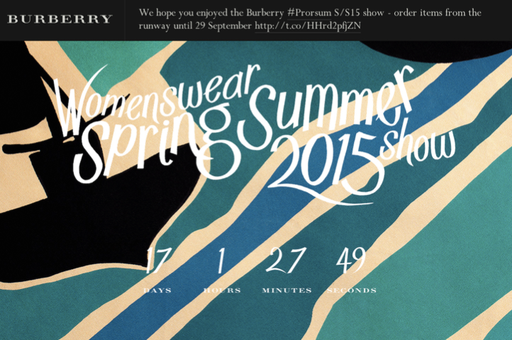 Burberry Prorsum 2015 İlkbahar/Yaz defilesi