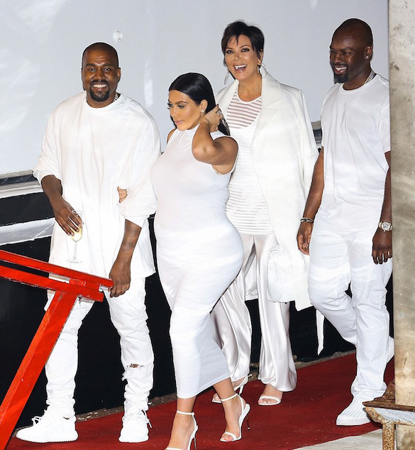 Kim Kardashian Kanye West beyaz