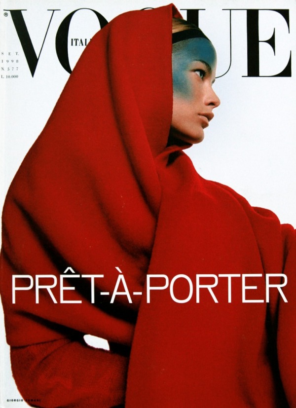 Vogue İtalya, Eylül 1998. Carolyn Murphy, Steven Meisel objektifinden.