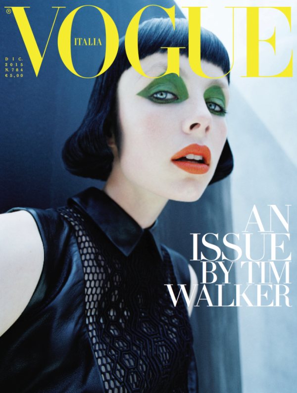 Vogue İtalya, Aralık 2015. İçinde yer alan tüm fotoğrafların Tim Walker imzası taşıdığı özel sayı.