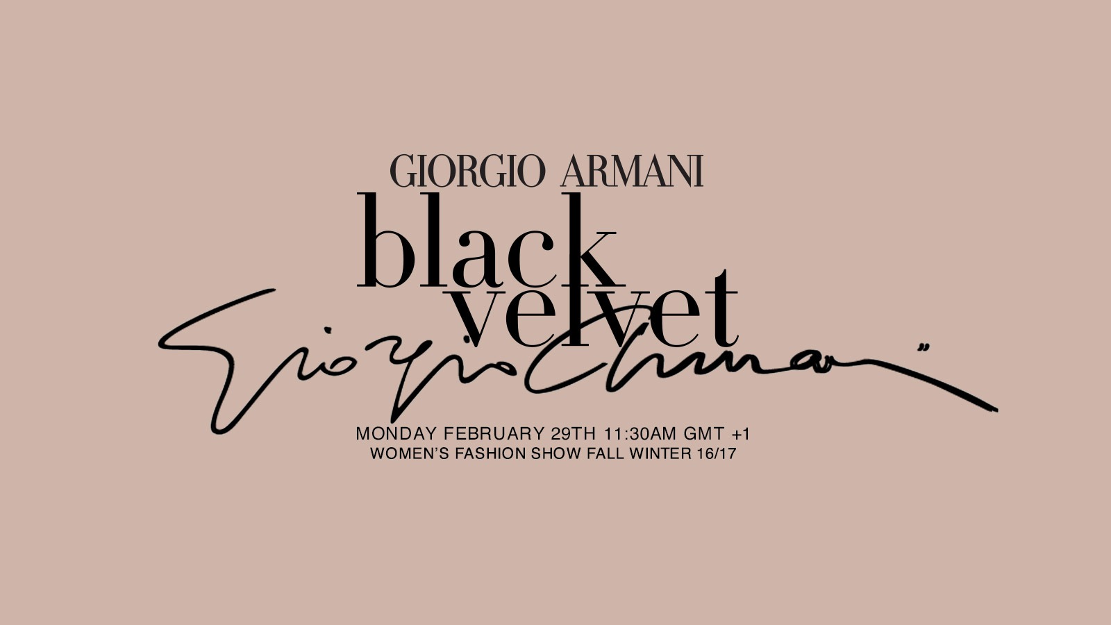 Canlı: Giorgio Armani Sonbahar/Kış 2016-17