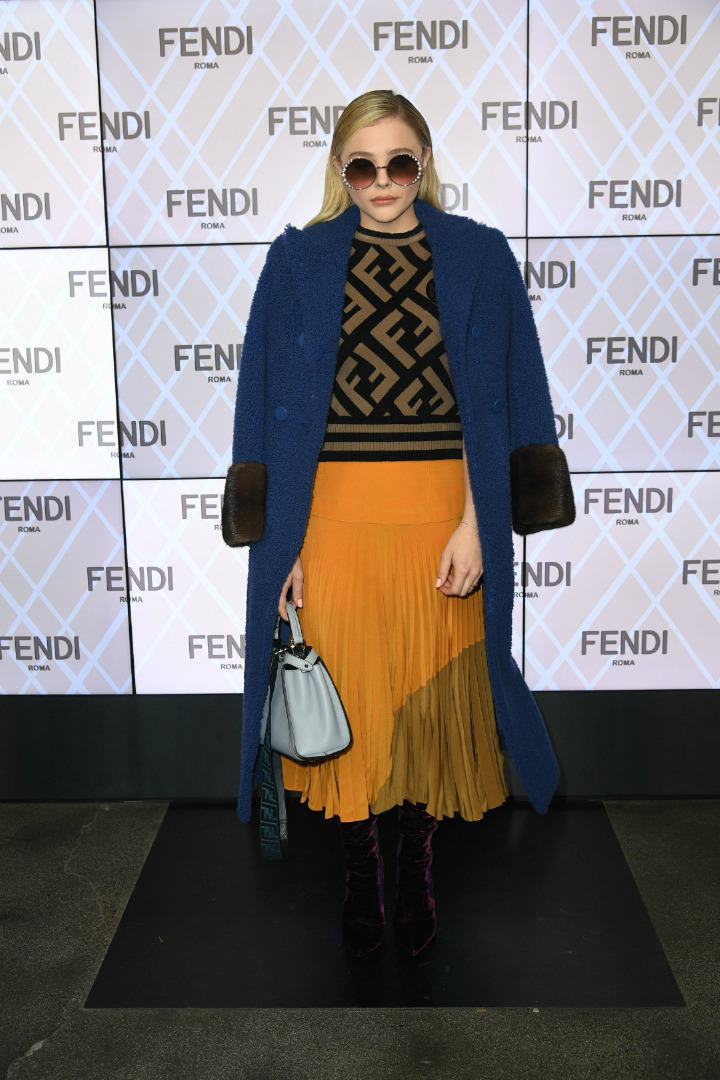 Pietro Beccari, Silvia Venturini Fendi and Antonio Belloni at the Fendi  Men's Fall/Winter 2018-19 Fashion Show