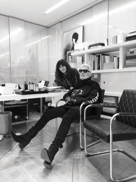 Chanel creative director Virginie Viard and her son, Robinson Fyot, in Paris. Sittings Editor: Suzanne Koller. In this story: hair, Delphine Courteille; makeup, Lucia Pica.Photographed by Anton Corbijn, Vogue, December 2020