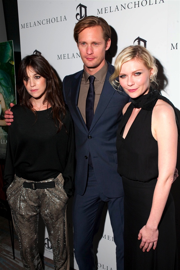 Kirsten Dunst ve Charlotte Gainsbourg'un başrollerini paylaştığı Melancholia'nın kutlaması New York'taydı.